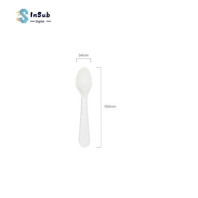 China Yinsa PB004 Factory Sales Custom 3.4*16cm Polymer Child Sublimation Blanks Direct Stocked High Quality Spoon for sale