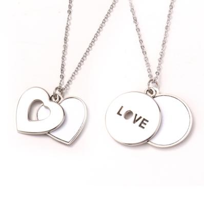 China Hiphop Women and Girls Gift Fashion Jewelry Heart Tasty Pendant Sublimation Empty Necklace Yinsa XLN01 for sale