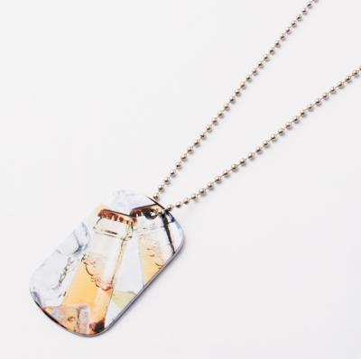 China Factory Promotion Hiphop Yinsa XLN07 Oval Shape Necklace Pendant Custom Sublimation Blank DIY Gifts for sale