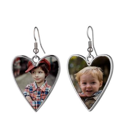 China Other Yinsa ED004 new arrival craft hot sales heart shape women sublimation printing small hardboard jewelry earring for sale