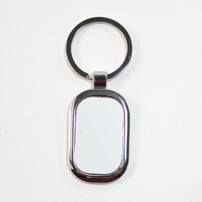 China Yinsa SK024 metal square promotional rectangle blank sublimation engrave print logo key chain key ring for sale