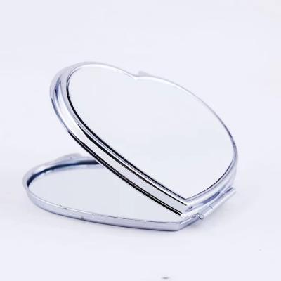 China Metal Contract Magnifying Mirror Logo For Promotion Heart Shape Custom Sublimation Yinsa CM002 Contract Small for sale