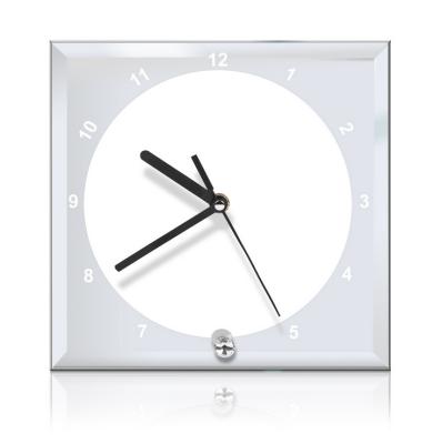 China Yinsa PF002 Souvenir Sublimation Printable Wall Clock Photo Square Glass Frame (20*20*0.5cm) Glass for sale