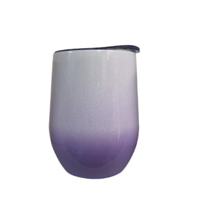 China Yinsa ST073 Amazon Stainless Steel 12oz Gradient White&Purple Wine Special Viable Hot Selling Tumbler Egg Cup for sale