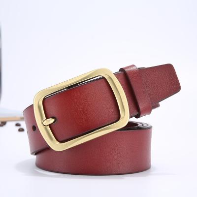 China Youth Comfortable Men's Business Leather Belt Buckle Pin Buckle Middle-aged Belt for sale