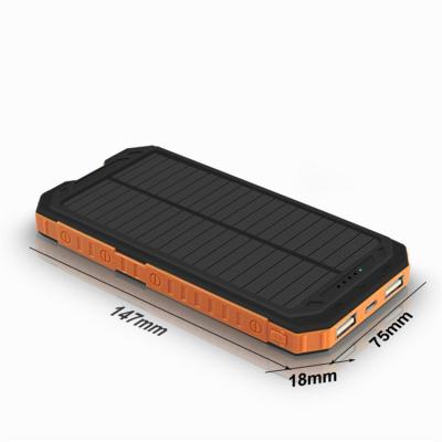 China Solar power bank China factory factory 12000mAh portable solar charger ultra thin solar power bank for sale