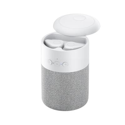 China In-ear speaker and earphone 2 in 1 with MIC B20 TWS earbud BT5.1 with 600mah fabric speakers for sale