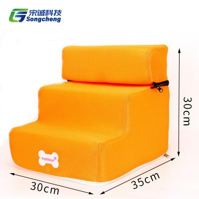 China Breathable Anti-Slip Removable Dogs Bed Stairs Multiple Colors Pet Ladder For Cats Dogs Comfortable Pet Stairs for sale