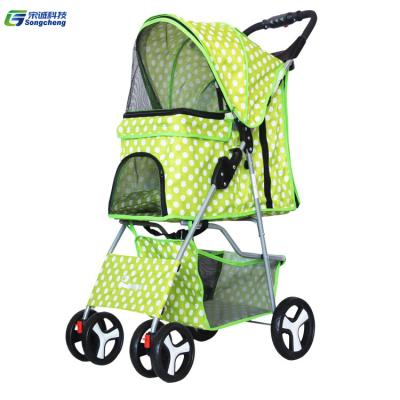 China Best Selling Collapsiable RTS Professional Dog Stroller Folding Pet Trolley Pet Travel Strollers For Dogs Cats for sale