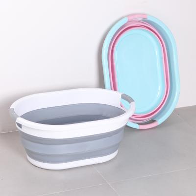 China Dog Bathing Portable Folding Baby Shower Tub Storage Basket Pet Tubs Safety Safety Bath Accessories Portable Baby Shower Tub for sale