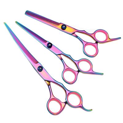 China Viable Factory Wholesale Colorful Pet Grooming Scissors Tool Bending Scissors Set Pet Supplies for sale