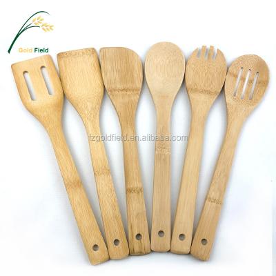 China 6 Sustainable Pieces of Natural Bamboo Kitchenware Cooking Tool Kits for sale