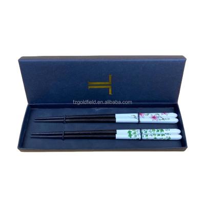 China Viable Japanese Exquisite Custom Cheap Wooden Chopsticks Gift Box Set for sale