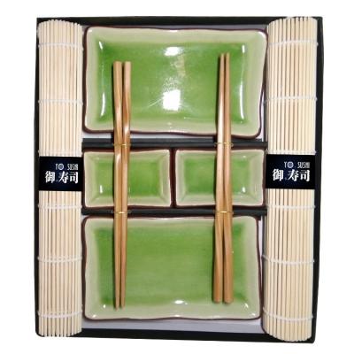 China Sustainable Japanese Bamboo Sushi Dinner Tableware Set for sale