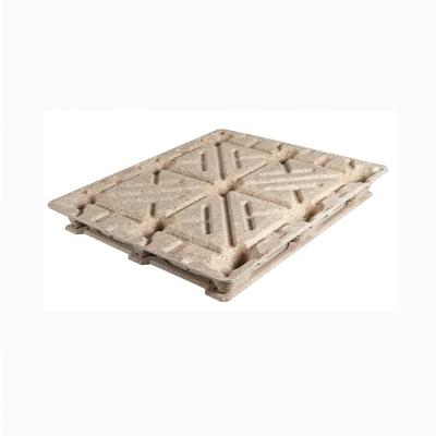 China Double faced modern eco-friendly compressed yellow double-layer wooden pallet 1100*1100*140 for sale