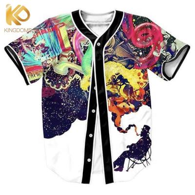 China Wholesale Antibacterial 100% Pure Polyester 3D Custom Your Own Design Printing Baseball Shirts Cheap Price Sublimated Blank Baseball Tank Top for sale