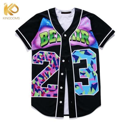 China Custom Sublimated Embroidery Stitched Baseball Jersey Antibacterial Youth Mens Stripe Baseball Uniforms for sale