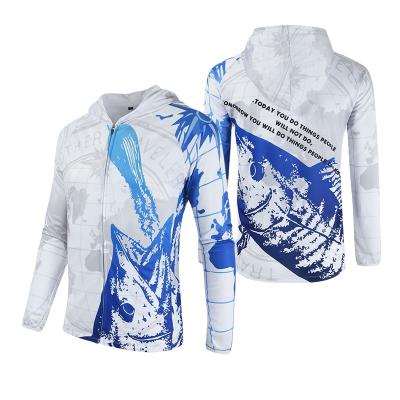 China UPF 50 Antibacterial Sublimation Sun Long Sleeve OEM Custom Quick Dry Logo Uv Protection Fishing T-shirts Jacket Hoodie Tank Top for sale