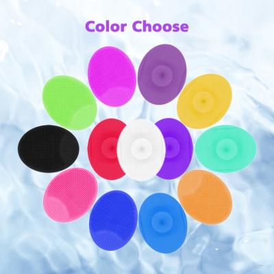 China Waterproof Soft Silicone Face Cleansing Scalp Massager Shampoo Brush Baby Silicone Sided Bath Brush for sale