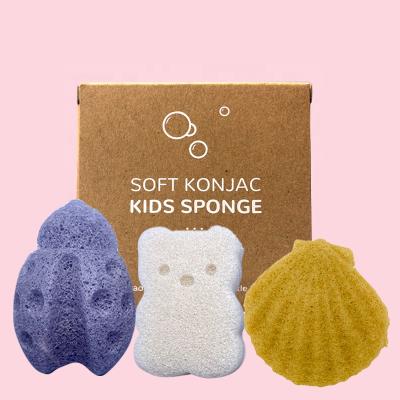 China All Natural Amazon New Arrivals Soap Cute Shape Turmeric Infused Natural Konjac Cleansing Facial Sponges Free Samples Te koop