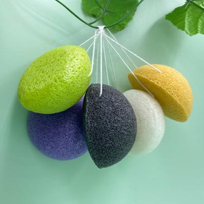 China All Natural All Natural Korean Fiber Facial Clay Half Ball Konjac French Red Sponge for Dry or Mature Skin for sale