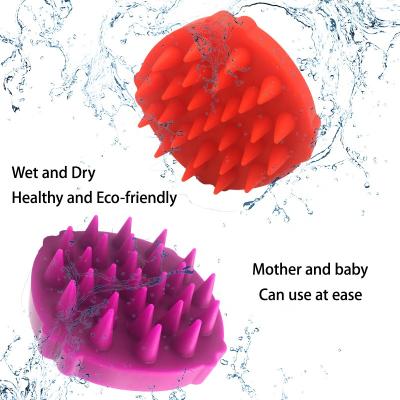 China Portable Washing Comb Massager Comb Hair Wet Dry For Pet Shampoo Brush Massage Silicone Hair Scalp Brush for sale