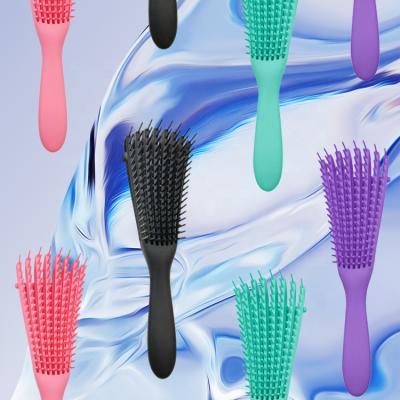 China Waterproof Eight-claw Comb All Hair Comb Multifunctional Scalp Massage Curly Plastic Hair Straightening Comb for sale