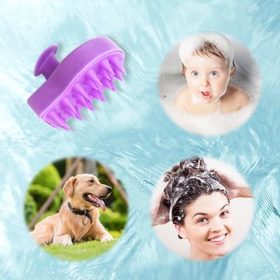 China Amazon New Arrivals Waterproof Professional Silicone Durable Hair Scalp Shampoo Brush Comb Head Massager for sale