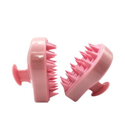 China Waterproof Portable Handheld Hair Brush Shampoo Brush Head Massager Silicone Scalp Scrubber for sale