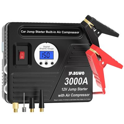 China JF.EGWO Multifunctional 6 in 1 Jump Starter Car Battery Pack 12V Battery Charger Lithium Battery Booster Portable Auto Jumper Cable for sale