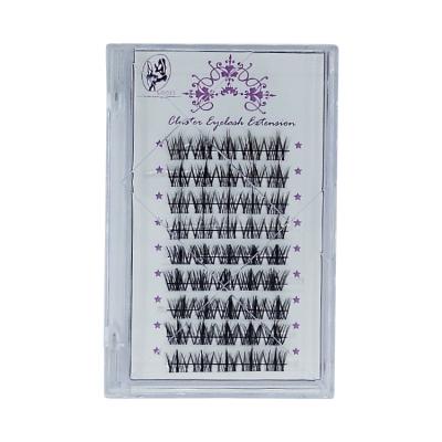 China Natural Soft lash manufacturer Lash trays of 3D, 4D, 5D, - 0.10 thickness ultimate dark short stem korean PBT fiber cluster eyelash for sale