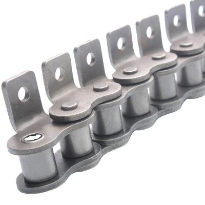 China Equipment Accessories Manufacturer Direct-selling Short-pitch Roller Chain With Bent Attachment Plate Single Row Standard Single Hole Chain for sale