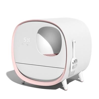 China Wholesale Self-sustainable Portable Cat Litter Toilet Large Enclosed Portable Automatic Self Cleaning Cat Litter Box For Cat for sale