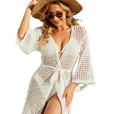 China Hollow Out Summer Beach Crochet Bikini Handmade Vacation Dress 2022 for sale