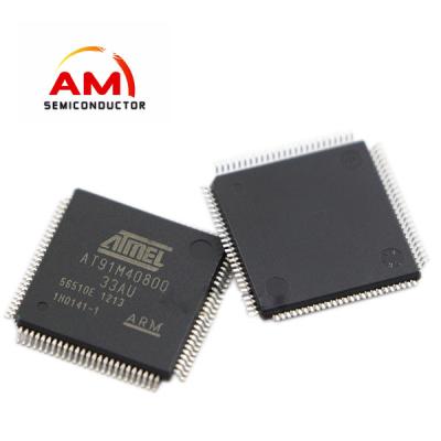 China New and original New AT91M40800-33AU MCU AT91 ARM7TDMI RISC ROMLess 2.5V/3.3V 100-Pin TQFP Bom 32-Bit Service for sale