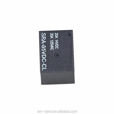 China New and Original 5V Relay Sealed Relay Black SRA-05VDC-CL 20A Stock 5p for sale