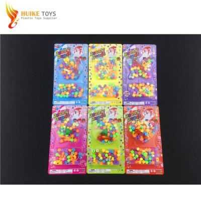 China DIY Play Set Kids Craft Plastic Beads DIY Kit Jewelry Set Kids Gift Set Sale for sale