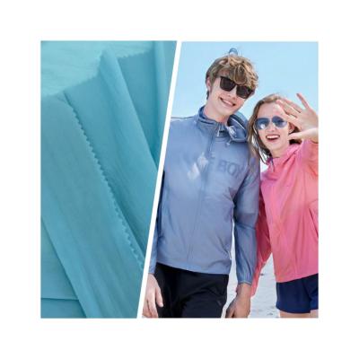 China Shrink-Resistant Lightweight UPF50+ Breathable 100%Nylon suitable sports sportswear fishing jersey sunscreen crepe fabric for sale