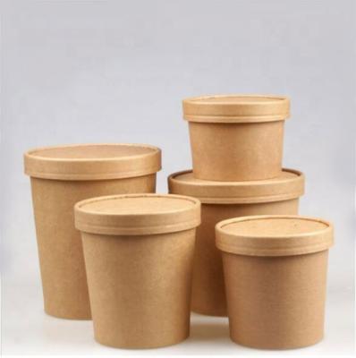 China Disposable Colorful Disposable Paper Cup Packaging Container Ice Cream Waterproof Paper Cup for sale