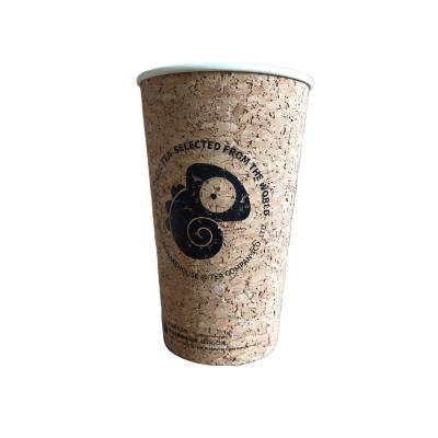 China Doris Fancy Disposable Cork Paper Paper Cup Environmentally Friendly Milk Tea Hot Drinks Cup for sale