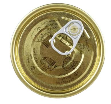 China Child Safe Making Tin Foil Lid Easy Peel Off Easy Open End Lid Doris Easy Open End Cover Customize for sale