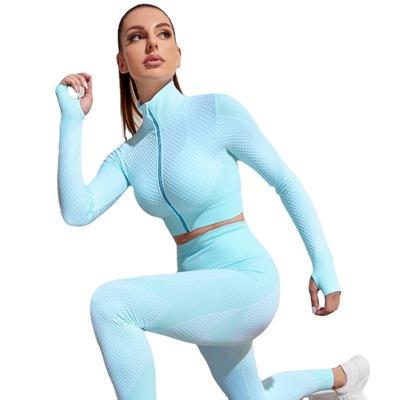 China Latest Designs Breathable Gym Fitness Yoga Set Seamless Sports Yoga Wear 2 Piece Set for sale