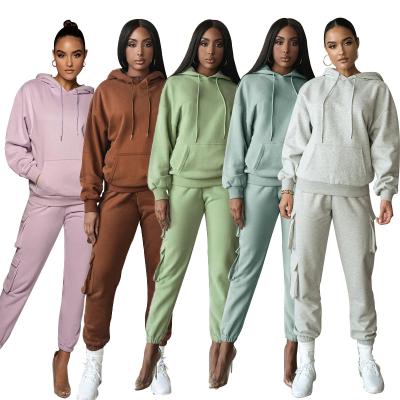 China Waterproof Tracksuit Women 2 Piece Outfits Clothing Sweat Suits Warm Sweated Sets for sale