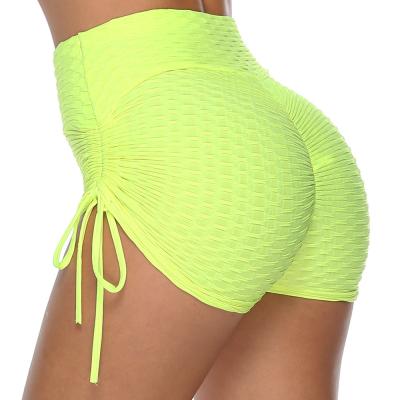 China Cheapest Sports QUICK DRY Fitness Solid Color Breathable Women Butt Lift Woman High Waist Workout Yoga Knit Shorts for sale