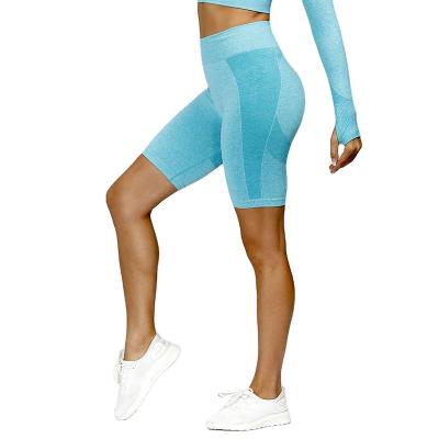 China Wholesale Custom Logo Seamless Breathable High Waist Sports Gym Women Yoga Shorts for sale