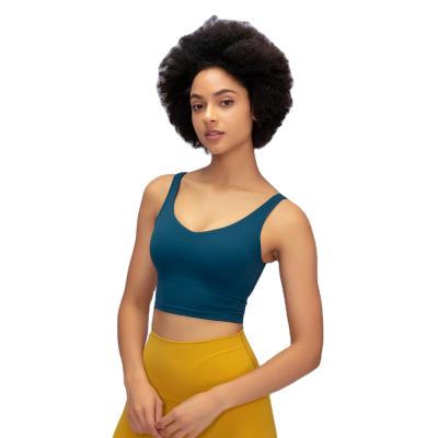 China Breathable Professional Sweat-wicking Activewear Stretch Yoga Tops Fitness Sports Bras Four Way Supplier for sale