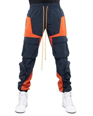 China HOT Customized Leisure DFG Fashion Outdoor Stitching Contrast Color Multi-pocket Drawstring Pants Cargo Pants Streetwear Mens Sports for sale