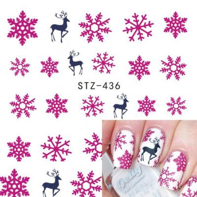 China A variety of styles for you to choose from Nail Art Stickers Adhesive Sliders Colorful Christmas 3d nail transfer decals nail decorations for sale