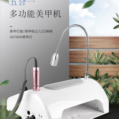 China Quiet/No Vibration/Not Get Hot Selling 5 Bq 777 Hot In 1 Nail Drill Machine Table Dust Suction Collector With UV Led Table Lamp Nail Drill Lamp for sale