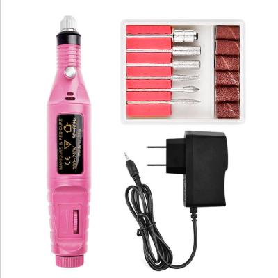 China Quiet/no vibration/not get nail hot suppliers electric nail drill file machine manicure drill pen 6 bit nail equipment and tools for sale